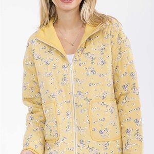 Floral Yellow Women's Jacket
